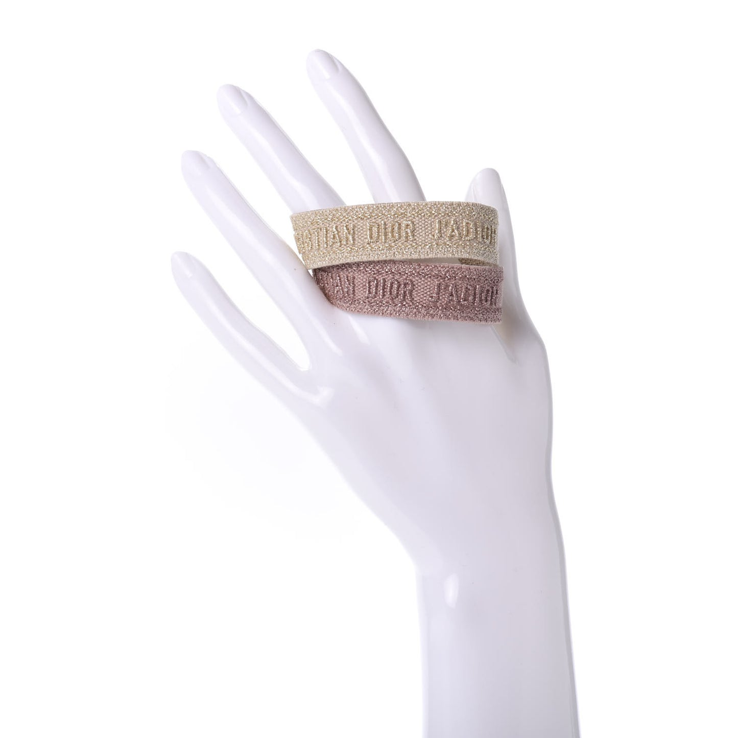 Woven Cotton J'Adior Friendship Bracelet Set Gold Pink