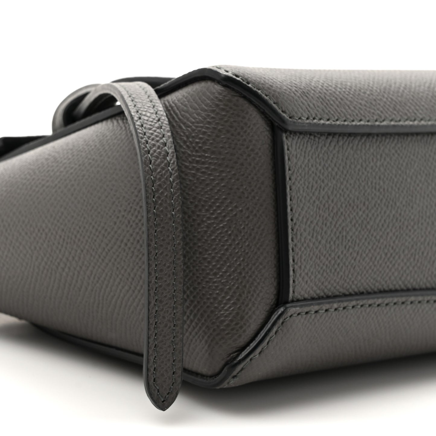 Grained Calfskin Pico Belt Bag Grey