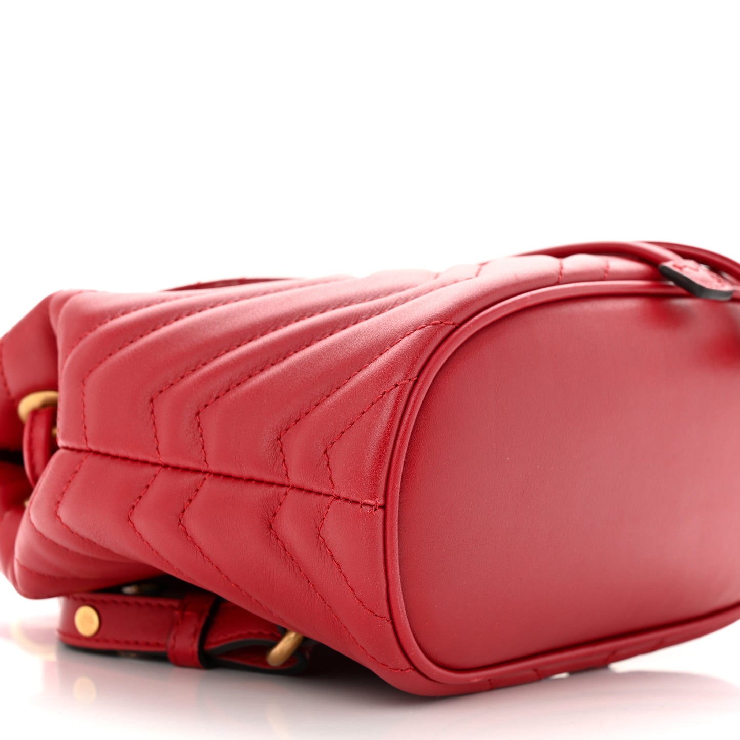 Calfskin Matelasse GG Marmont Flap Backpack Hibiscus Red