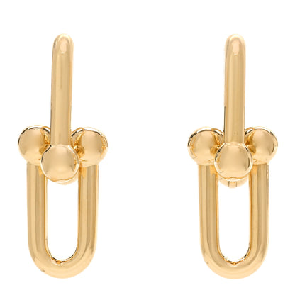 Tiffany 18K Yellow Gold Large HardWear Link Earrings 1 of 5