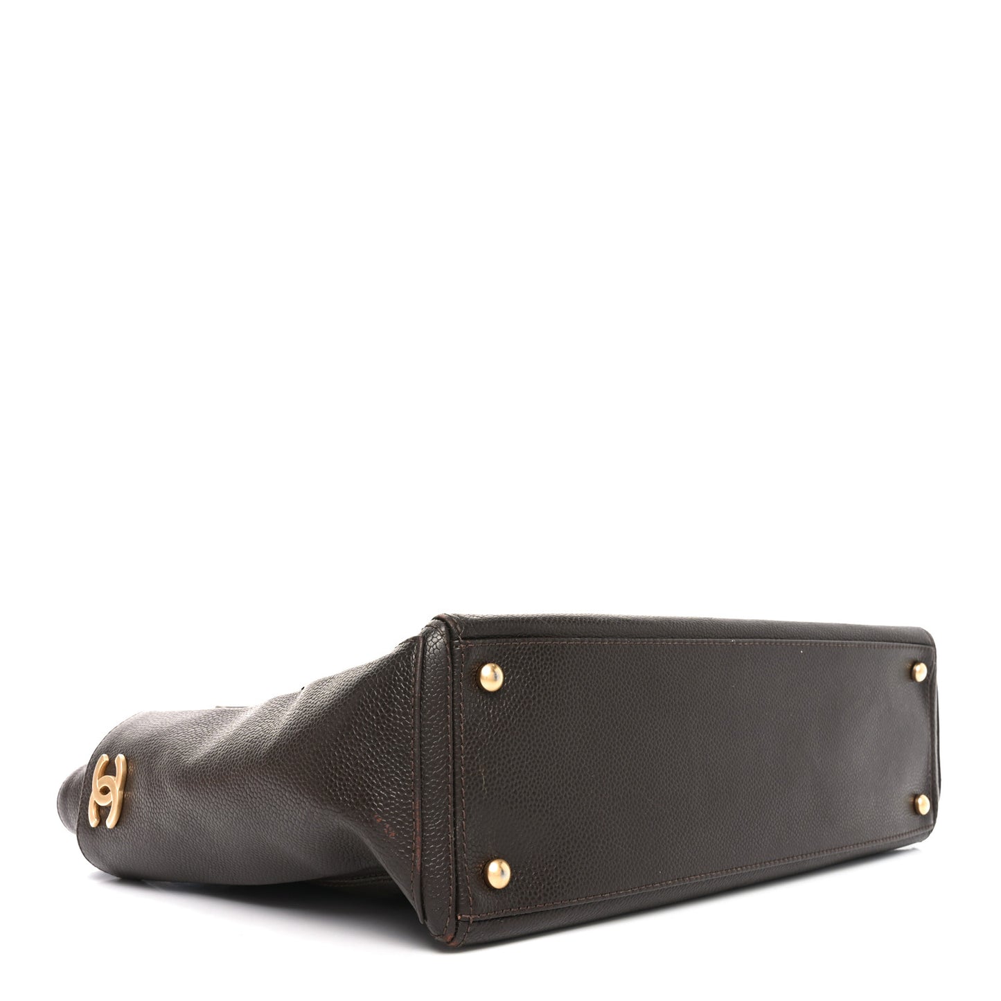 Caviar CC Shoulder Bag Dark Brown