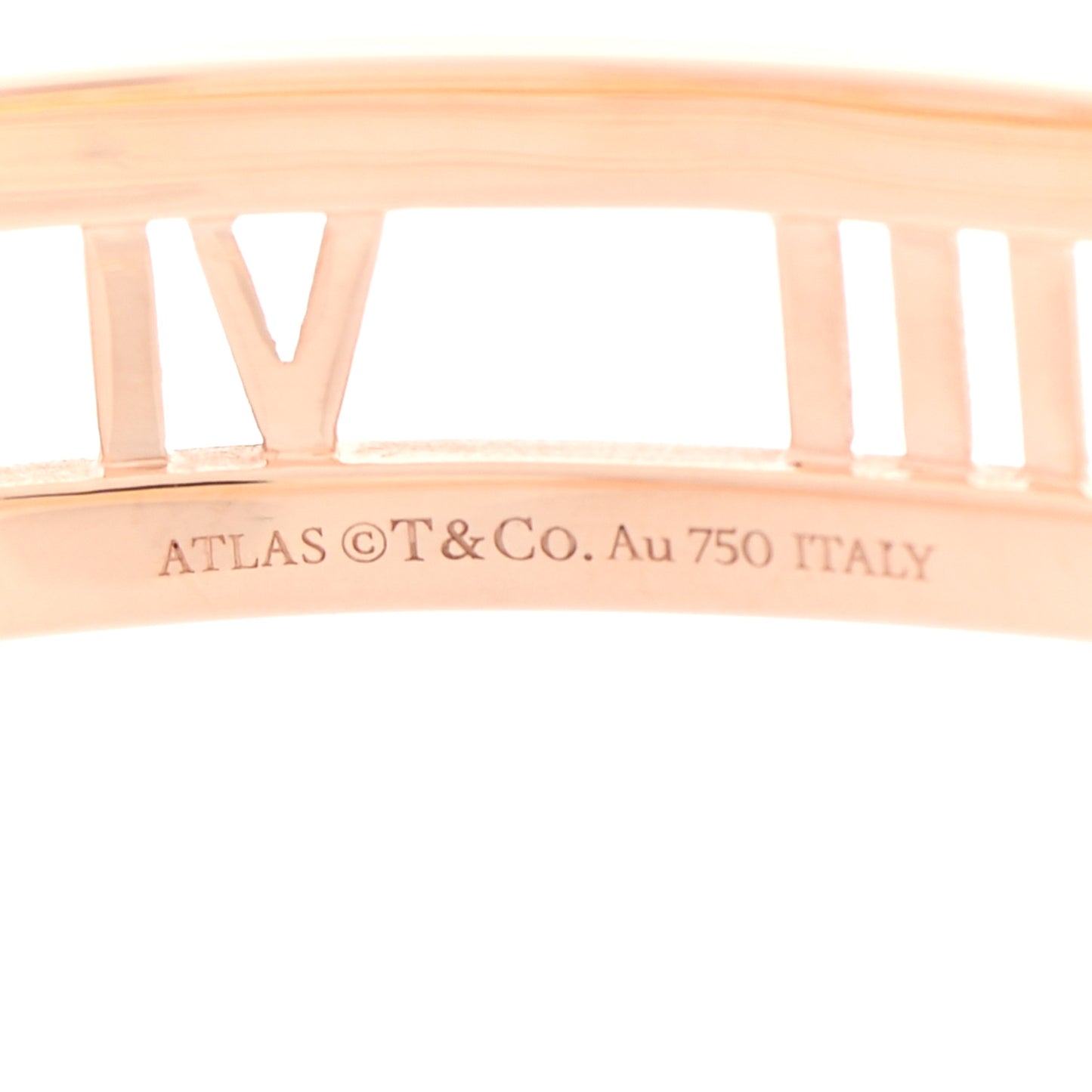 18K Rose Gold Diamond Atlas Open Hinged Bangle Bracelet