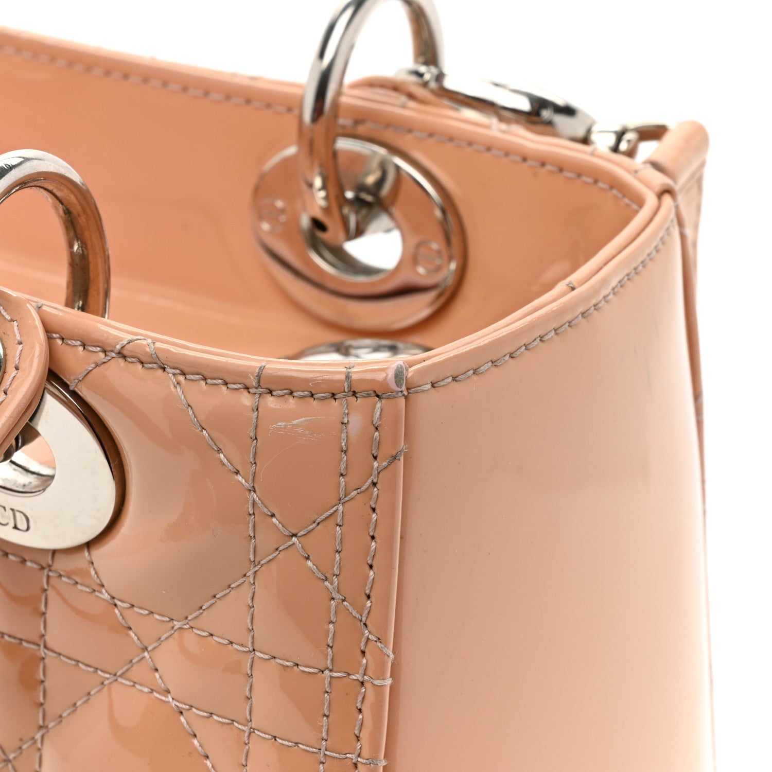 Christian Dior Patent Cannage Medium Lady Dior Rose Clair 19 of 22
