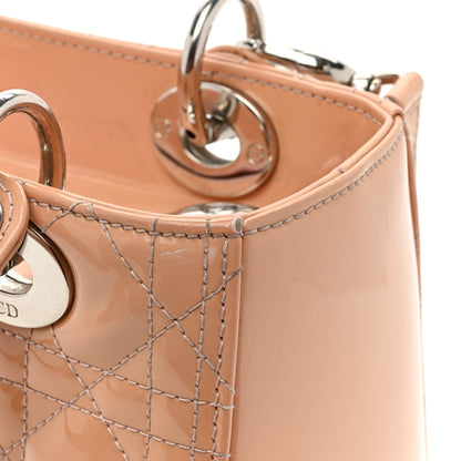 Christian Dior Patent Cannage Medium Lady Dior Rose Clair 19 of 22