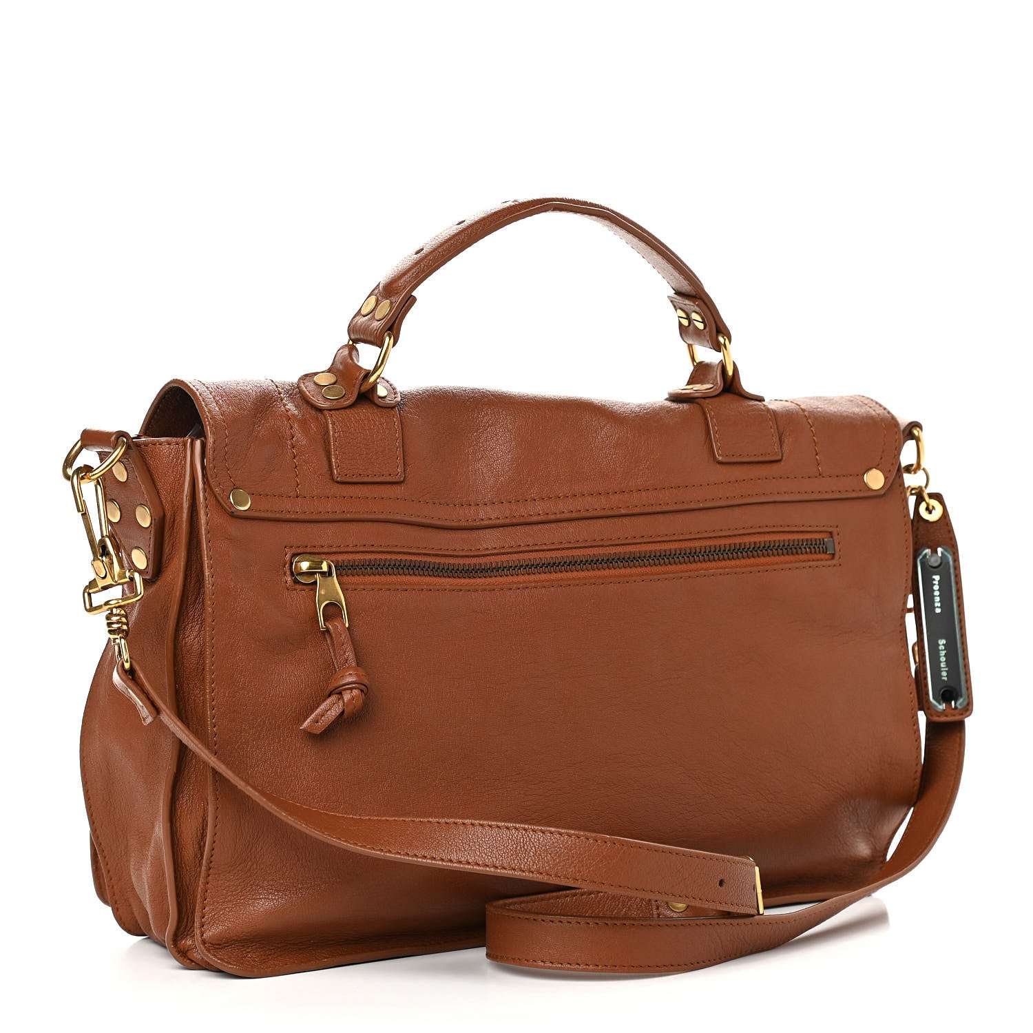 Proenza Schouler Lambskin Medium PS1 Satchel Saddle 2 of 14