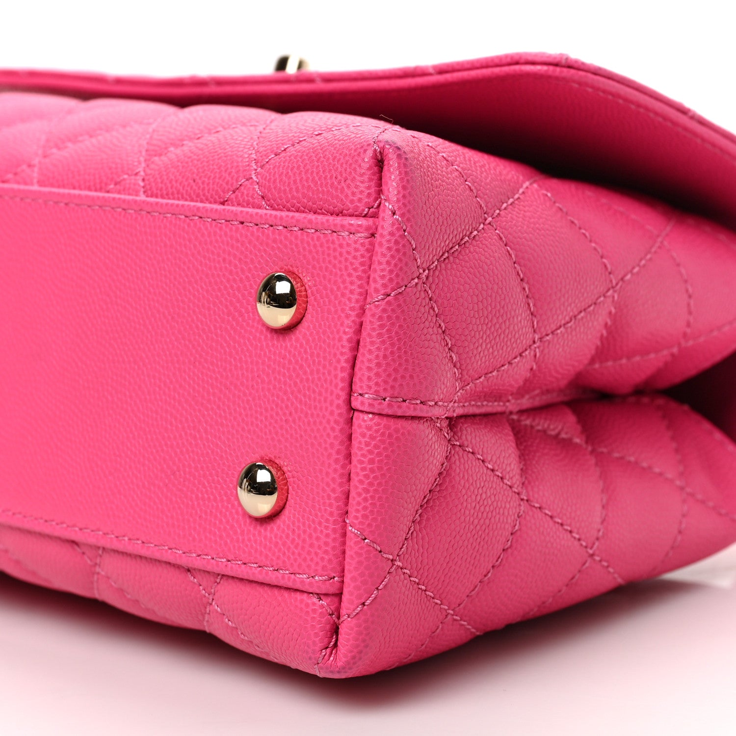 Chanel Caviar Quilted Mini Coco Handle Flap Rose 9 of 9