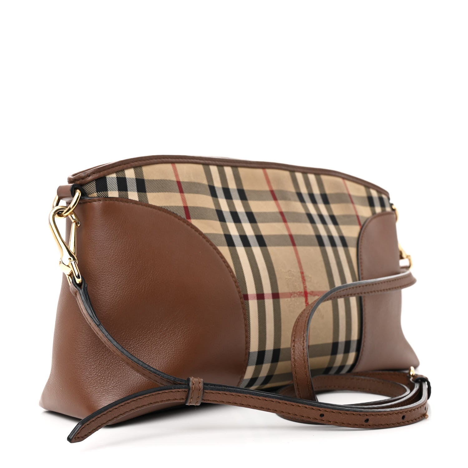 Burberry Horseferry Check Small Chichester Crossbody Clutch Bag Honey Tan 3 of 16