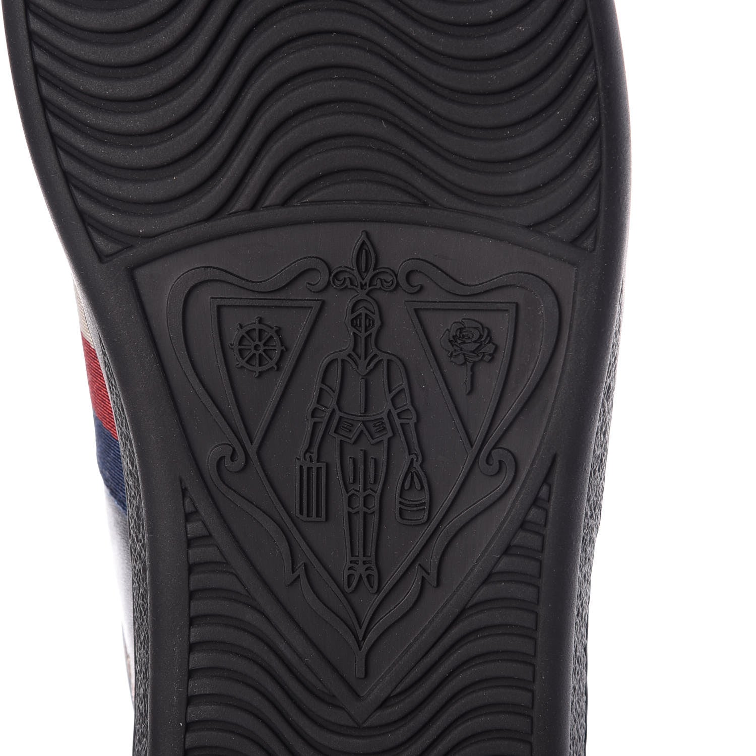 Gucci Calfskin Web Bee Star Embroidered Womens Sylvie Web Ace Sneakers 39.5 Black 6 of 10
