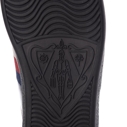 Gucci Calfskin Web Bee Star Embroidered Womens Sylvie Web Ace Sneakers 39.5 Black 6 of 10