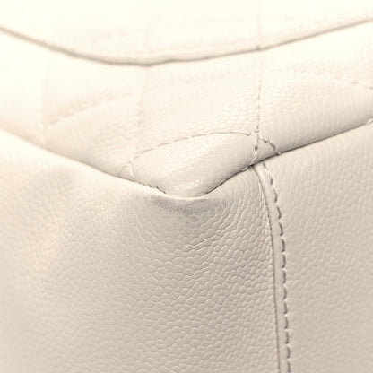 Chanel Caviar Quilted Grand Shopping Tote GST White 12 of 19