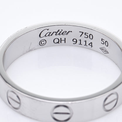 Cartier 18K White Gold 3.5mm LOVE Wedding Band Ring 50 5.25 4 of 6