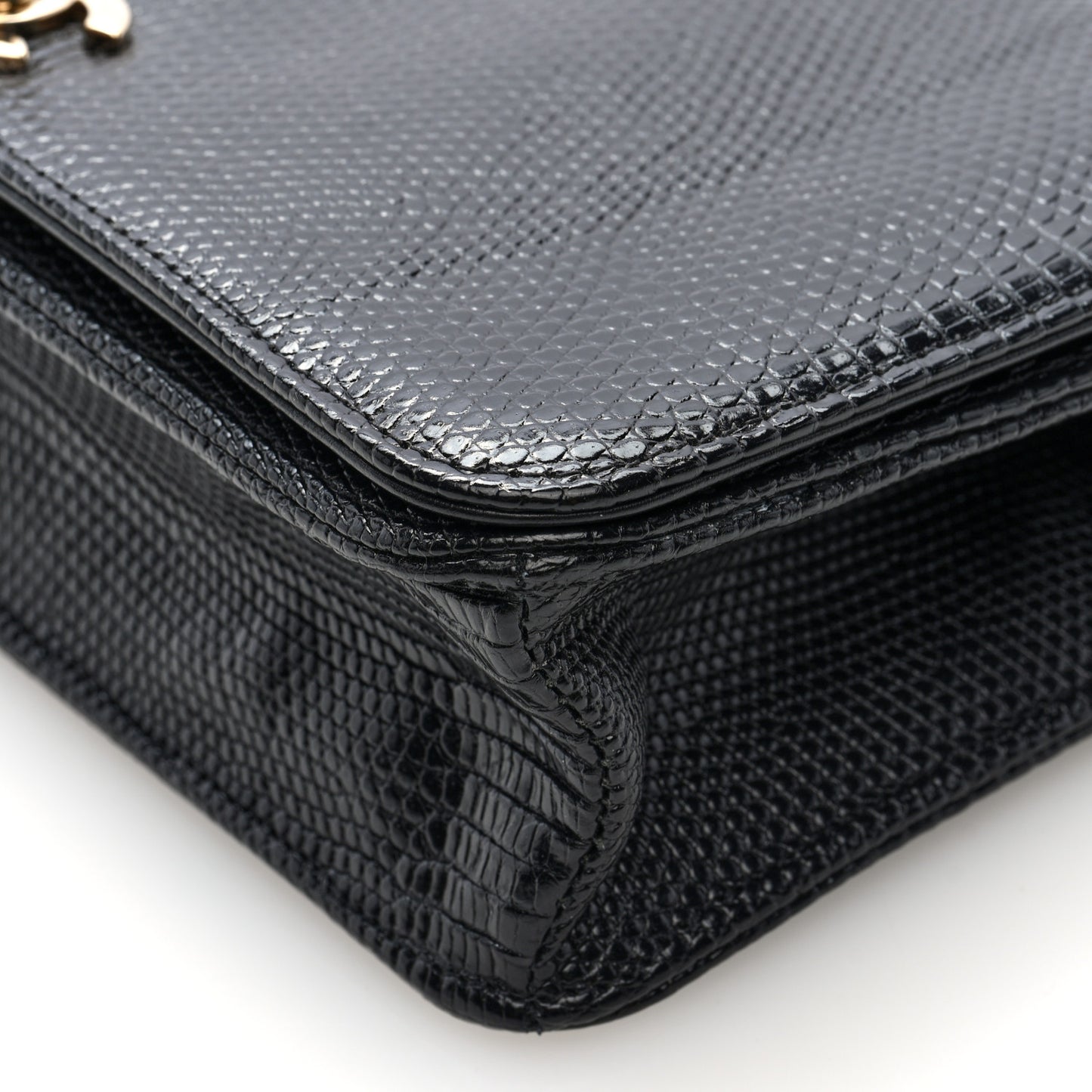 Lizard Small Single Flap Black