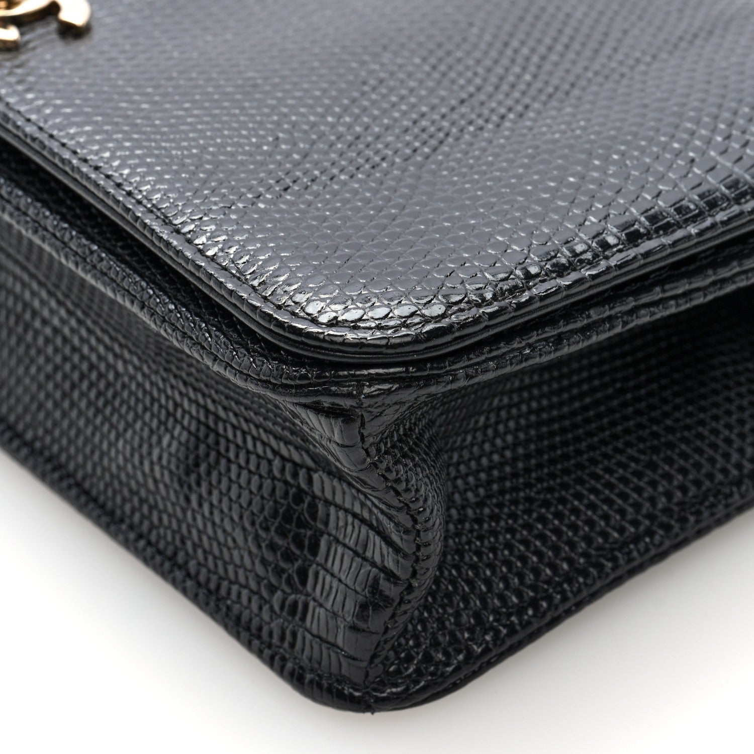 Chanel Lizard Small Single Flap Black 10 of 10