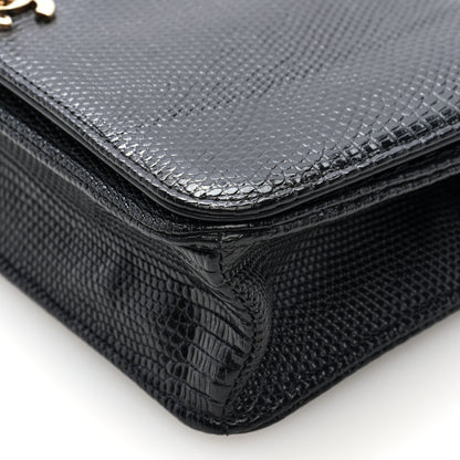 Chanel Lizard Small Single Flap Black 10 of 10