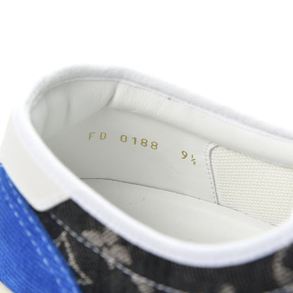 Louis Vuitton Suede Savane Monogram Mens Trocadero Richelieu Sneakers 9.5 Blue 9 of 10