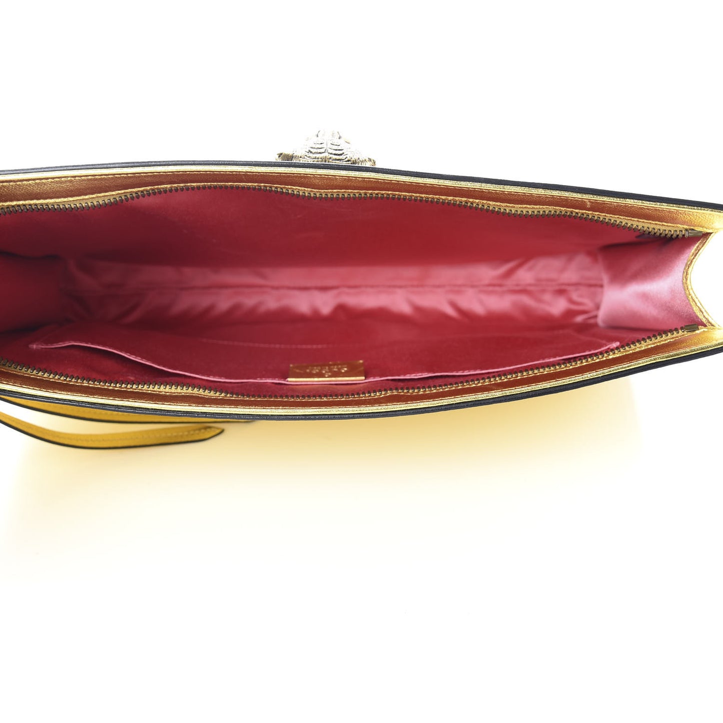 Calfskin Animalier Clutch Gold Black