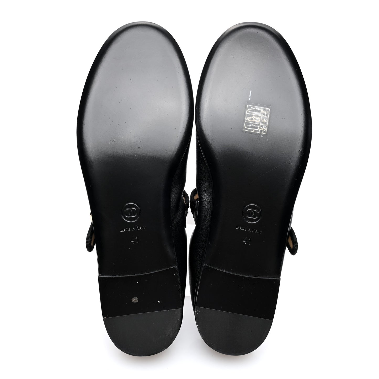 Lambskin Charm Mary Jane Flats 41 Black
