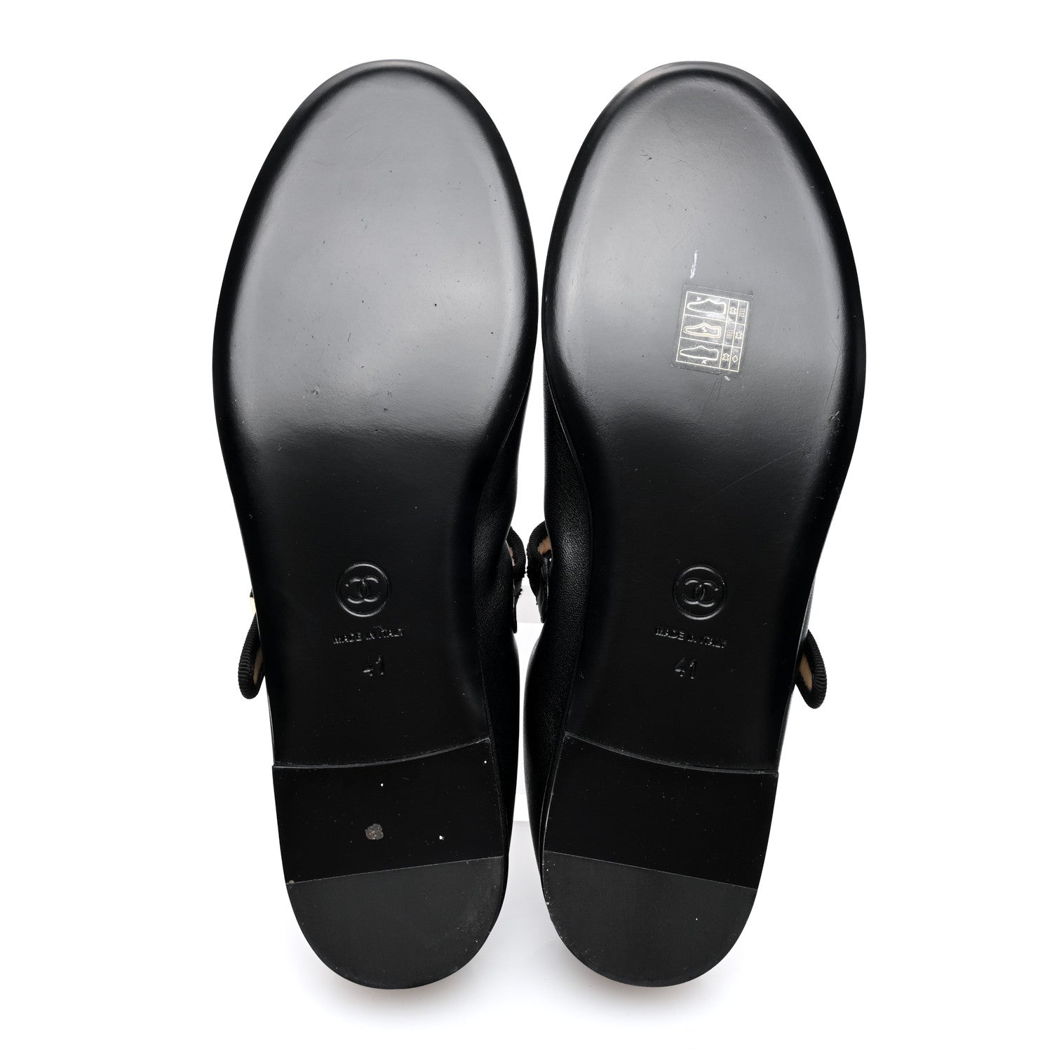 Chanel Lambskin Charm Mary Jane Flats 41 Black 5 of 8