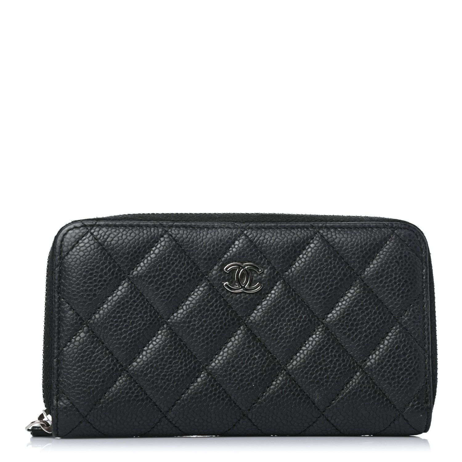 Chanel Caviar Quilted Small Zip Around Wallet Black 1 of 4