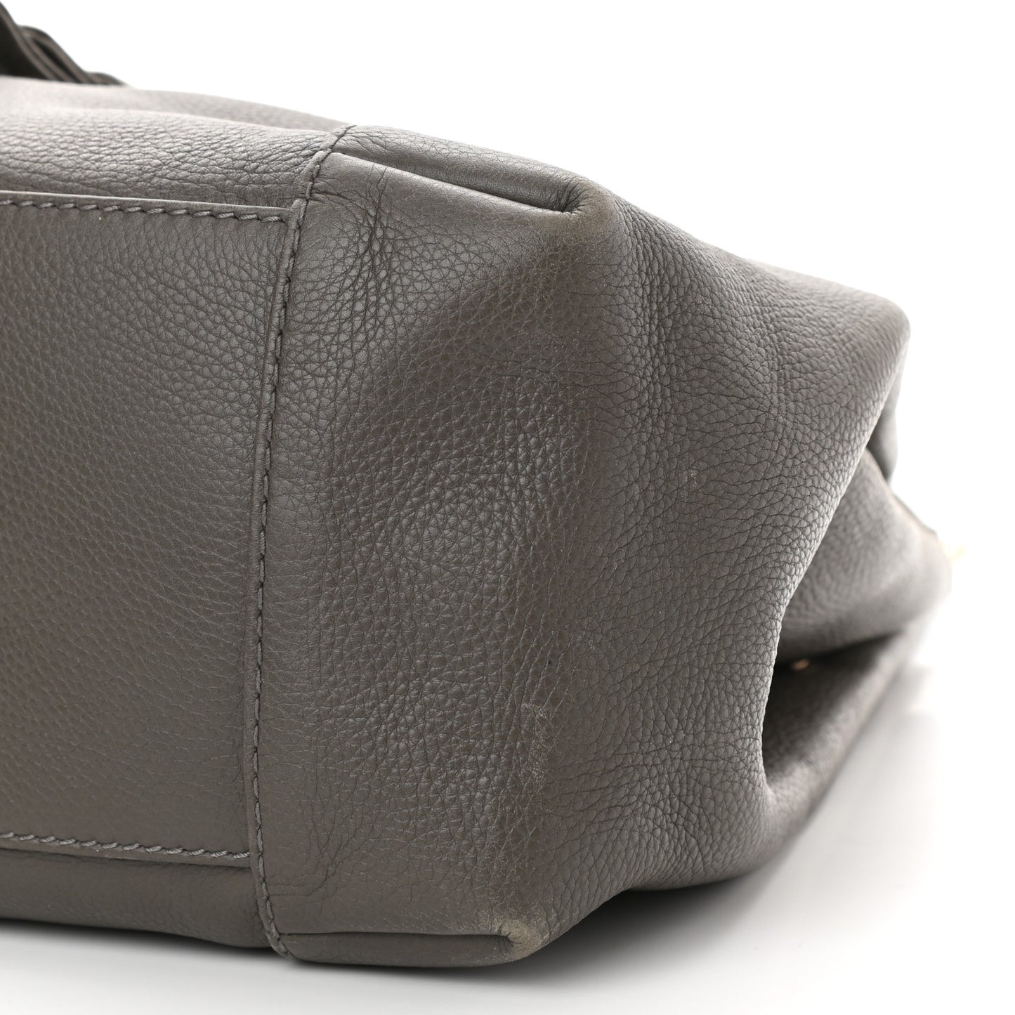Pebbled Calfskin Medium Greenwich Shoulder Bag Grey