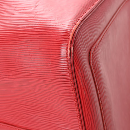 Louis Vuitton Epi Keepall 55 Castillan Red 8 of 14