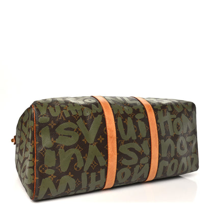Louis Vuitton Graffiti Keepall 50 Kaki 3 of 9