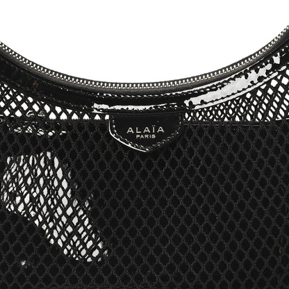 Alaia Net Patent Calfskin One Piece Demi Lune Black 7 of 9