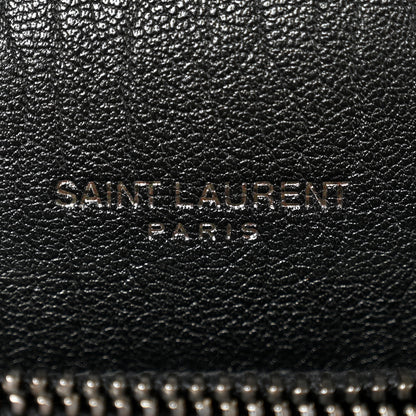 Saint Laurent Sheepskin Matelasse Chevron Monogram Medium College Bag Black 6 of 11