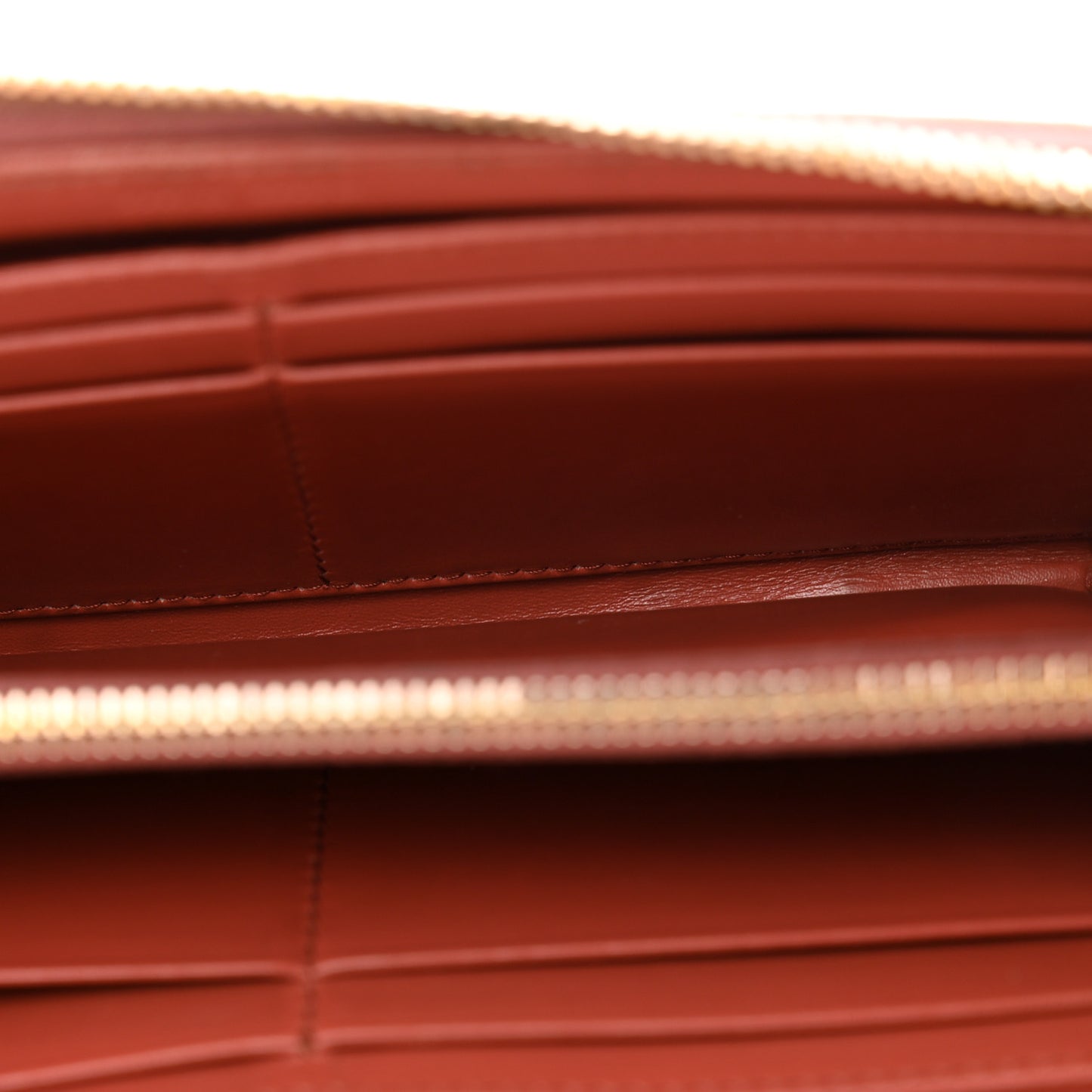 Vernice Crocodile Embossed Calfskin Zip Around Wallet Antico
