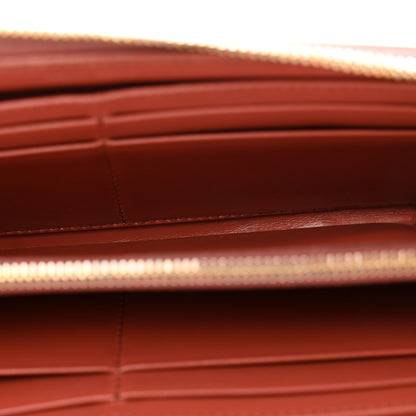 Miu Miu Vernice Crocodile Embossed Calfskin Zip Around Wallet Antico 5 of 12