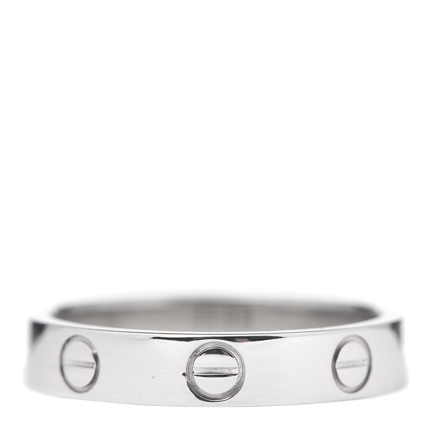 18K White Gold 3.5mm LOVE Wedding Band Ring 52 6