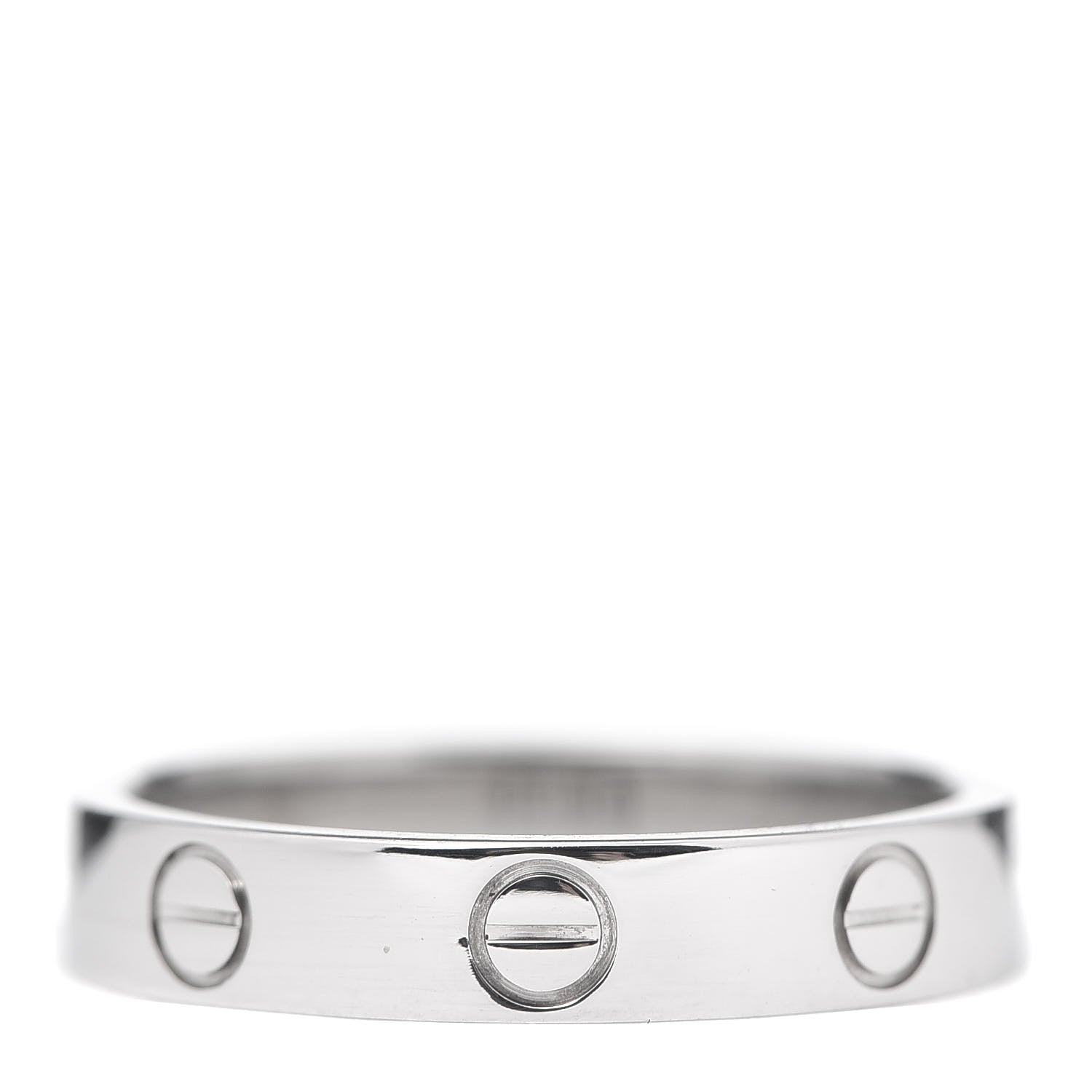 Cartier 18K White Gold 3.5mm LOVE Wedding Band Ring 52 6 1 of 4