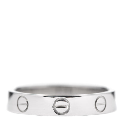 Cartier 18K White Gold 3.5mm LOVE Wedding Band Ring 52 6 1 of 4