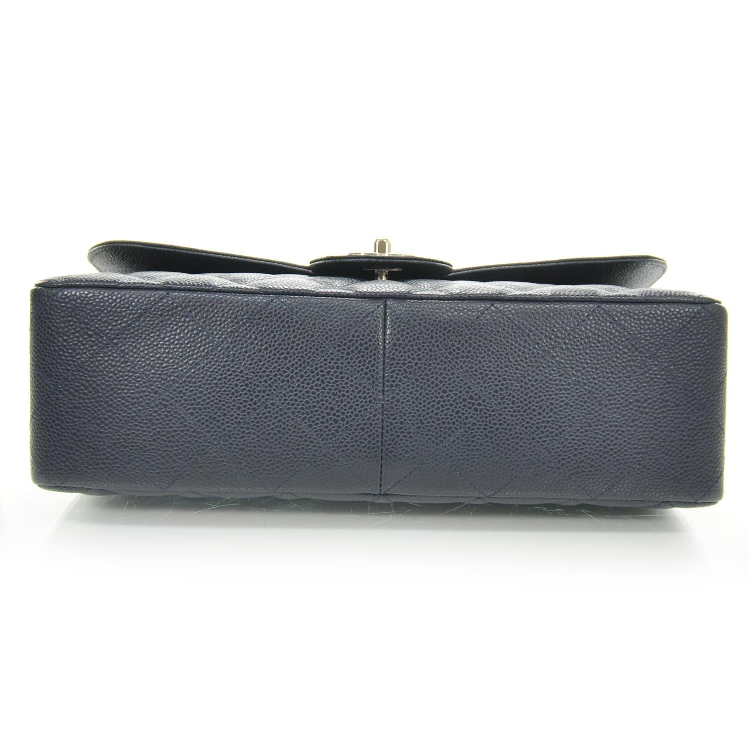 Chanel Caviar Jumbo Single Flap Navy Blue 4 of 9