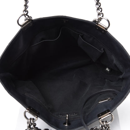 Chanel Calfskin Quilted Large Shopping In Chains Tote Black 5 of 12