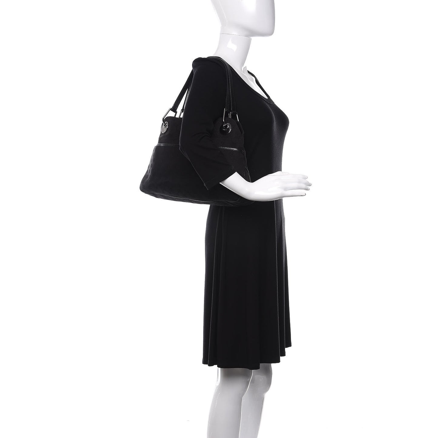 Monogram Medium Eclipse Shoulder Bag Black
