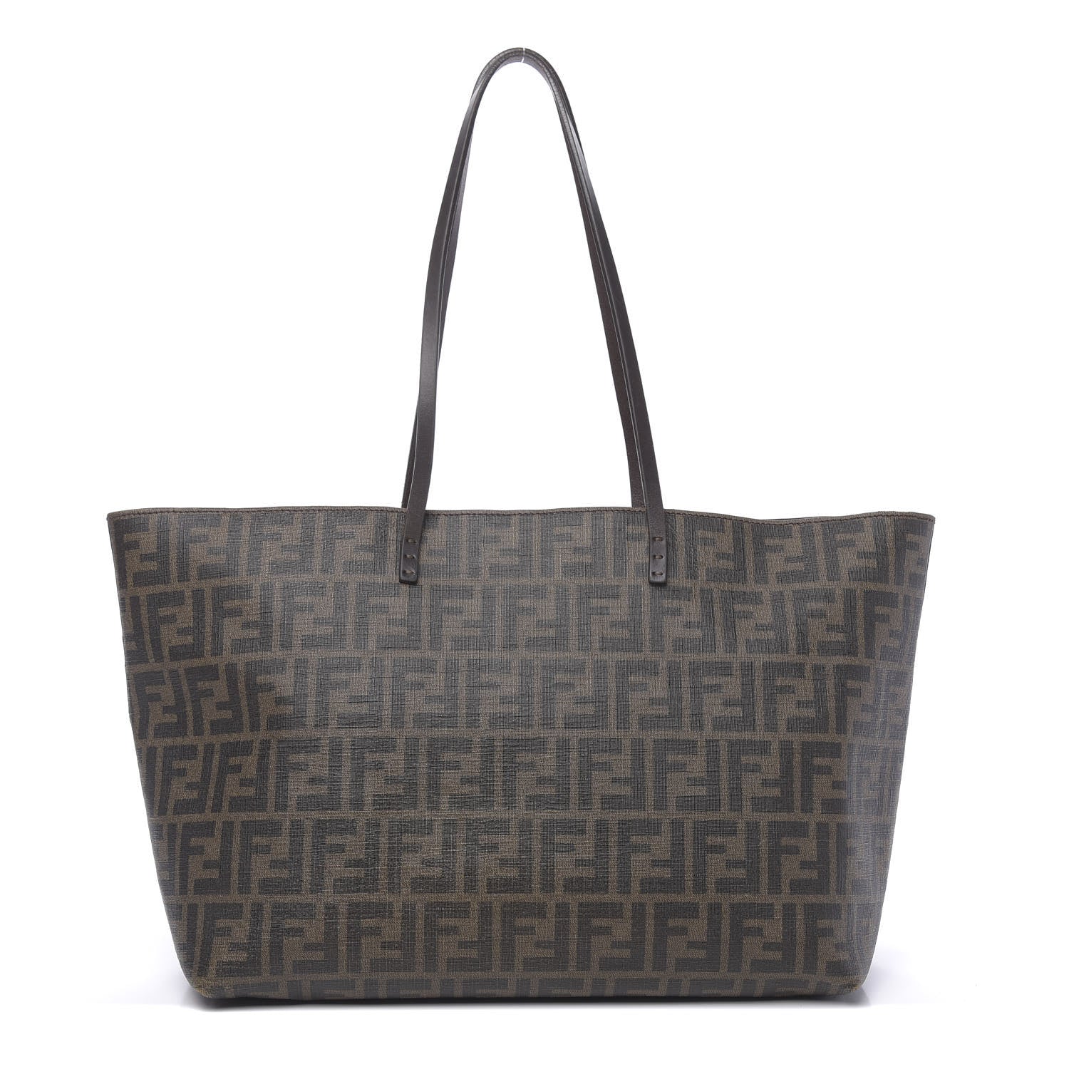 Fendi Zucca Spalmati Medium Roll Tote Tobacco Moro 1 of 23