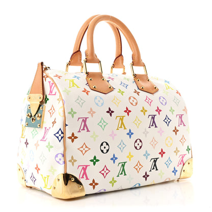 Louis Vuitton Monogram Multicolor Speedy 30 White 3 of 10