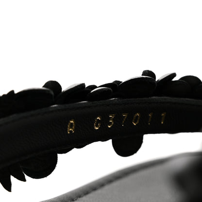 Chanel Lambskin Camellia Thong Sandals 38.5 Black 9 of 10