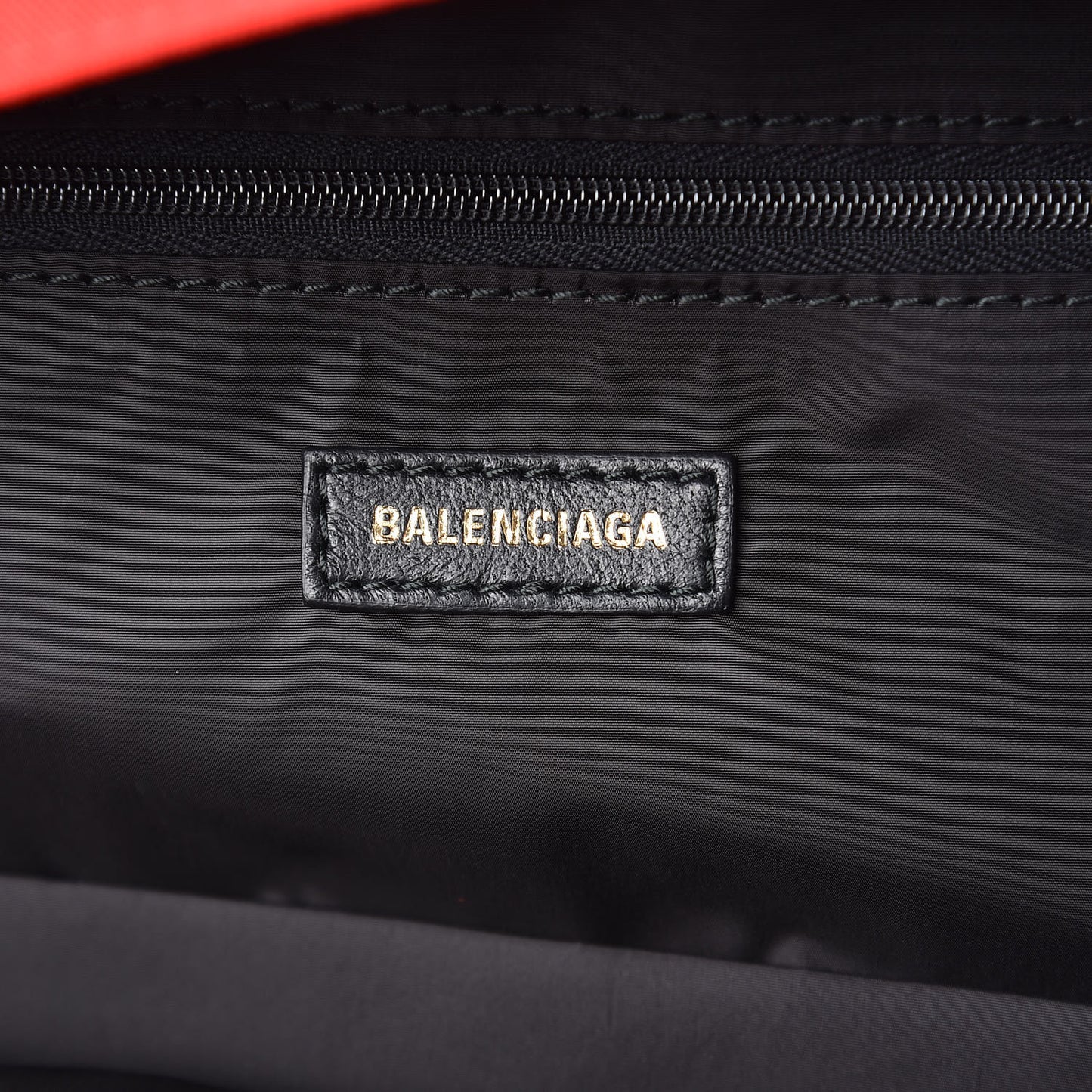 Sport Nylon Logo Embroidered S Wheel Backpack Bright Red Black