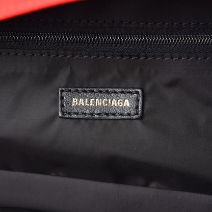 Balenciaga Sport Nylon Logo Embroidered S Wheel Backpack Bright Red Black 6 of 10