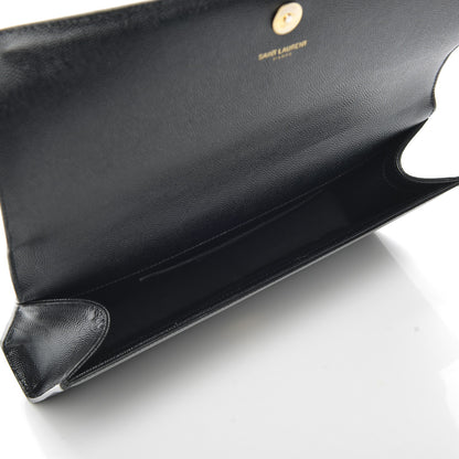 Saint Laurent Grain De Poudre Monogram Cassandre Clutch Black 5 of 8