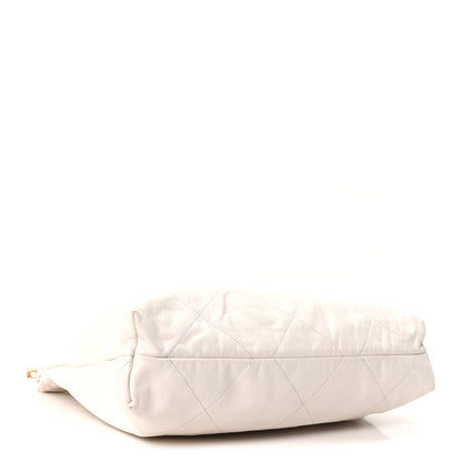Chanel Shiny Calfskin Quilted Chanel 22 White 5 of 11