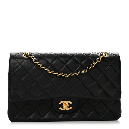 Chanel Lambskin Quilted Medium Double Flap Black 1 of 14