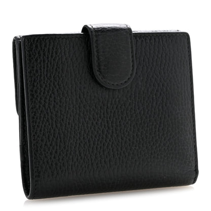 Gucci Dollar Calfskin Interlocking G French Wallet Black 3 of 12