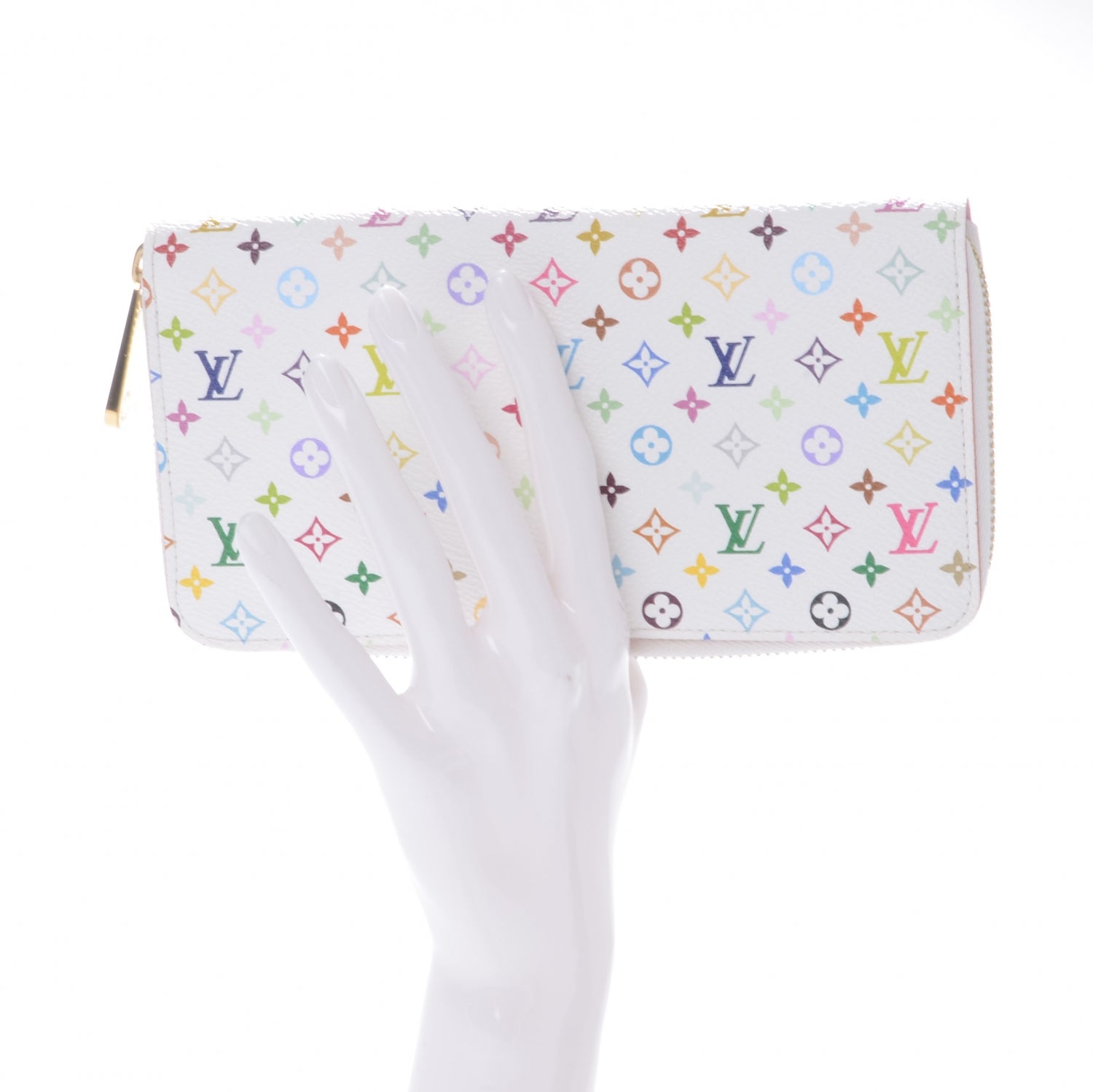 Louis Vuitton Monogram Multicolor Zippy Wallet White 2 of 7