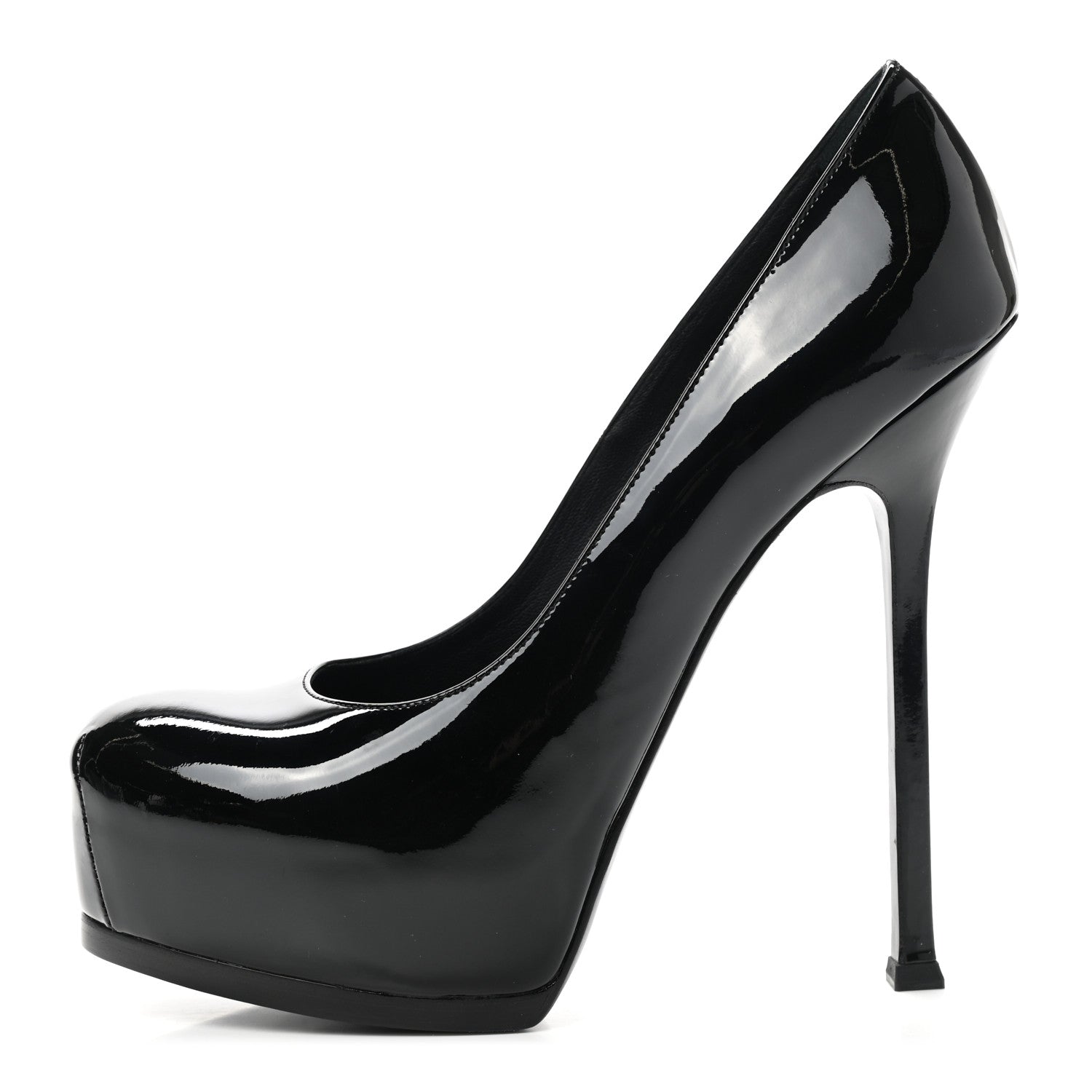 Saint Laurent Patent Tribute 105 Platform Pumps 39.5 Black 1 of 8