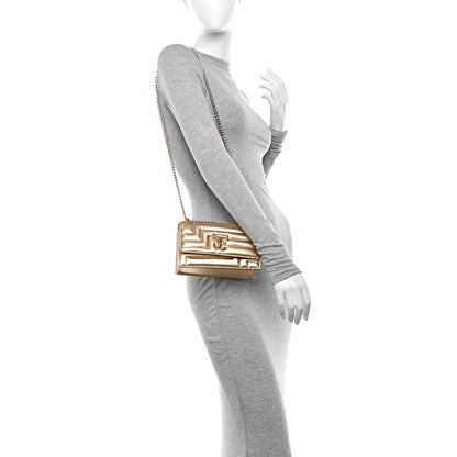 Jimmy Choo Metallic Nappa Quilted Bohemia Shoulder Bag Gold 3 of 11