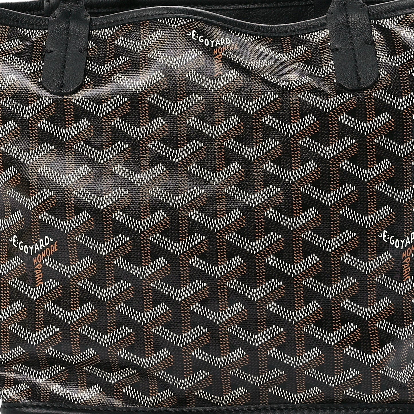 Goyardine Reversible Mini Anjou Black