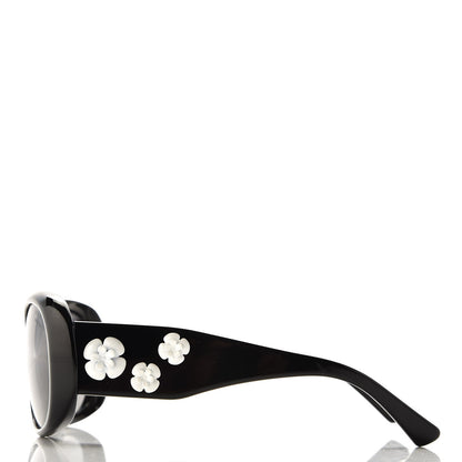 Chanel Camellia CC Sunglasses 5113 Black White 3 of 10